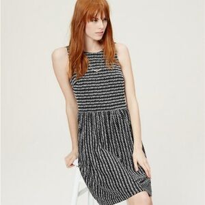 LOFT Black and White Patterned Women's Dress